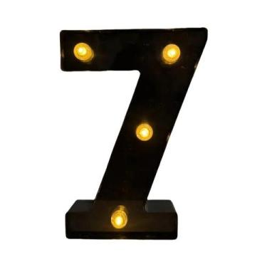 Imagem de Letras E Números De LED Preto Iluminados Para Decoração De Casa, Bar, 