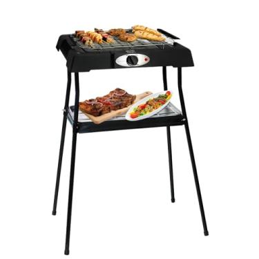 Imagem de Churrasqueira Elétrica Mallory Montana II Preto - 220V 2 Em 1 Mesa e Suporte com 82cm de Altura