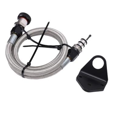 Imagem de Jiawu Vareta de Medição de Transmissão de Travamento Indicador de Nível de Fluido Automático Flexível de Alta Compatibilidade para Caminhões da Série 1500 2015-2024 Alumínio de Aço Inoxidável