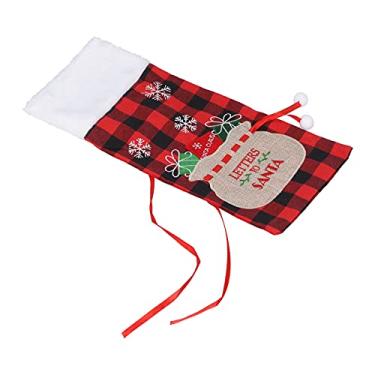 Imagem de ZJchao Capa de Garrafa de Vinho Com Design de Grade Quadrada, Bolsa de Suéter para Garrafa de Vinho Com Artesanato Fino para Festa de Natal, Bar Em Casa e Escritório (Cheque Vermelho e Preto)