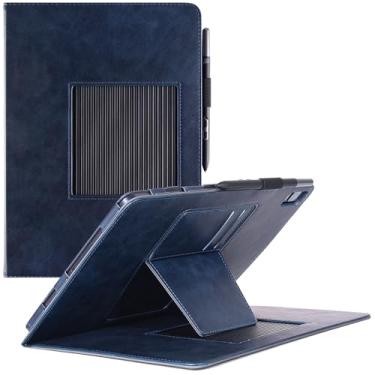 Imagem de BOZHUORUI Capa para bloco de desenho XPPen Magic 31 cm | Suporte ajustável em vários ângulos | com hibernar/despertar automático | Capa de poliuretano premium com alça para suporte de caneta (azul