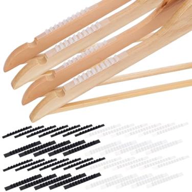 Imagem de WEBEEDY 300 ganchos antiderrapantes, 2 tamanhos, fita adesiva de silicone para roupas, preto/branco, tiras adesivas antiderrapantes para roupas, ganchos, jaquetas, camisas, lojas domésticas, aderência