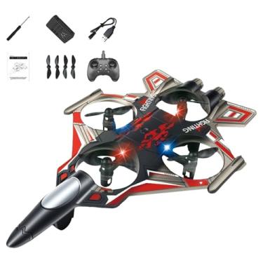 Imagem de Kokiya Avião de controle remoto RC com giro de 360°, para, helicóptero de a jato, ideal para adolescentes, adultos e crianças, presente, Bateria Vermelha 1