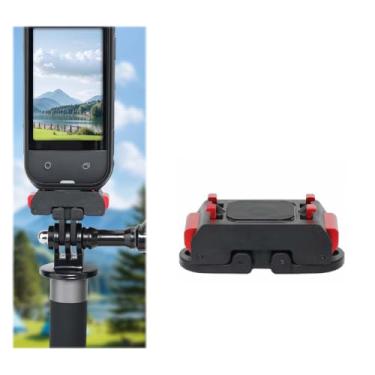 Imagem de Suporte magnético de metal para insta360 X5, base adaptadora de liberação rápida de câmera portátil compacta, junta antiderrapante