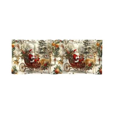 Imagem de Cortinas Curtas De Natal, Decoração Para Casa, Enfeites De Cozinha E Q