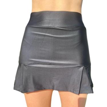 Imagem de Short Saia Feminina Bolso Lateral Saia Curta Proteção UV50+ Short Saia Fitness Academia-Feminino