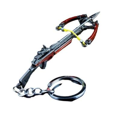 Imagem de Pubg mini arma chaveiro 9cm besta liga de metal arma modelo chaveiro s