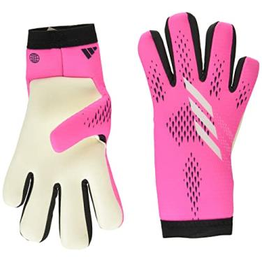 Imagem de adidas Luvas de goleiro unissex para crianças X Training Team Shock Rosa/Branco/Preto 7