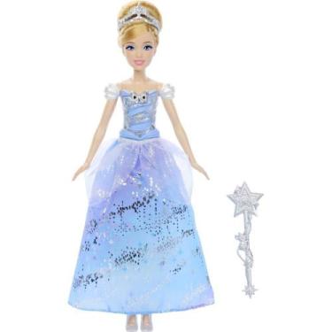 Imagem de Boneca Disney Princesa Cinderela com Vestido Mágico e Luzes Interativa