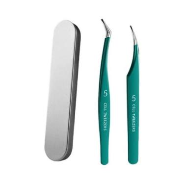 Imagem de Pinças Para Extensão De Cílios Volume, Retas E Curvas, Com Caixa - NON