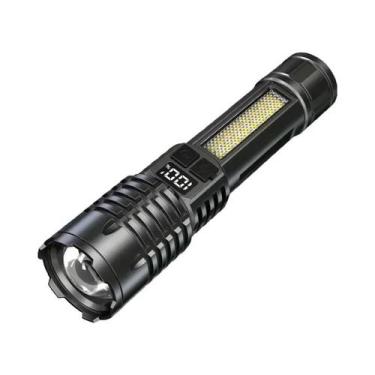 Imagem de Lanterna Tática LED Recarregável De Alta Potência Com Tela De Exibição