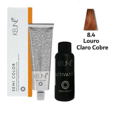 Imagem de Kit Tinta Keune Semi Color 8.4 Louro Claro Cobre + Activator