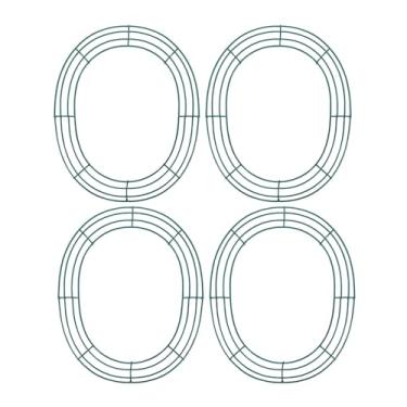 Imagem de predolo Conjunto de 4 peças de aros de arame para guirlanda, com formato de ovo, para decoração de festas de Páscoa, Natal, ação de Graças e Dia dos