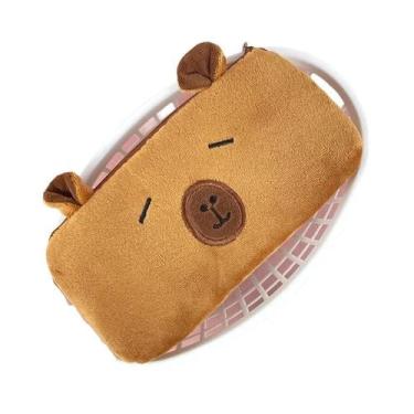 Imagem de Estojo De Lápis De Pelúcia Grande E Fofo De Capivara, Bolsa De Armazen