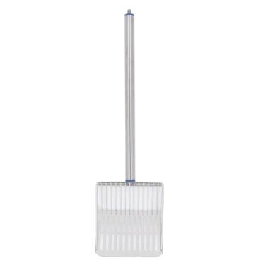 Imagem de CUOFYUNL Colher para areia de gato com cabo longo em aço inoxidável para cocô de gatinho pá peneira para cocô de frango (Azul)