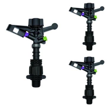 Imagem de Kit 3 Aspersor Irrigação Hortas Pastagem IM22 Rosca 1/2 - Irrigação Un