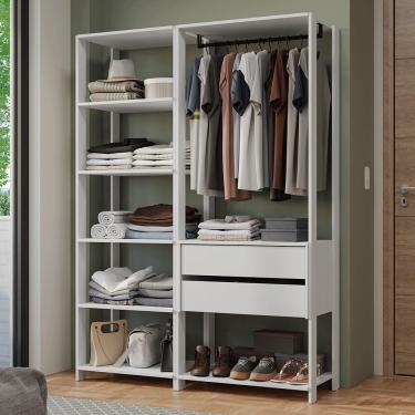Imagem de Guarda-Roupa Closet Modulado Valencia 2 Gavetas 129cm Madesa