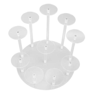 Imagem de Suporte de Exibição para Cupcakes com 10 Colunas Acrílico Transparente Mesa Sobremesas em Festas Casamentos Aniversários