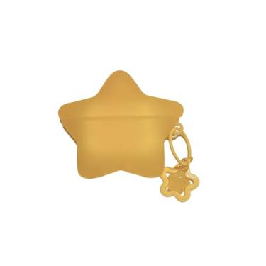 Imagem de GUAYQAT Capa de fone de ouvido para Samsung Galaxy Buds 3/Buds 3 Pro/Buds 3 FE, capa protetora antiqueda de estrela de silicone fofa e divertida para meninas e meninos (amarelo)