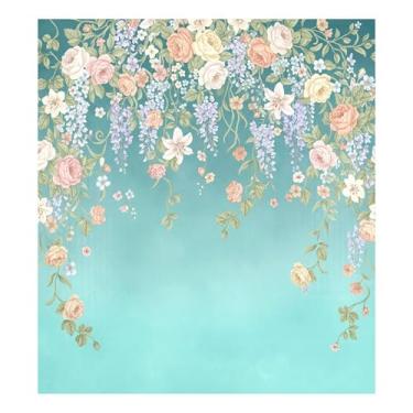 Imagem de SEHANY Vinhas vintage flores silvestres capa de ímã de máquina de lavar louça, painel magnético decorativo antiarranhões, adesivos de ímã de geladeira, decoração de flores de cozinha 58 x 66