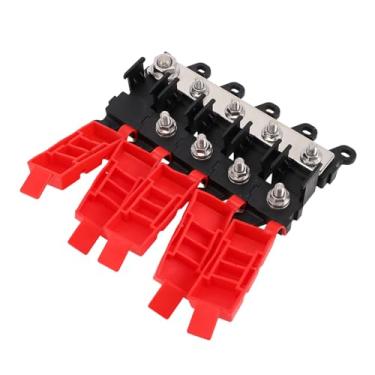 Imagem de FTVOGUE Porta-Fusíveis 200A 1 Em 4 Caixa de Fusíveis Com Encaixe na Parte Inferior Em Aço Inoxidável Cobre PVC Nylon Construção Proteção de Alta Corrente para Elétrico RV Marítimo de