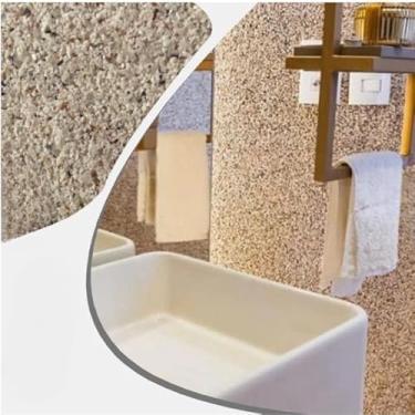Imagem de Revestimento de pedra natural, 5kg, adequado para paredes, pisos, escadas, terraços, estuque, paredes exteriores e reboco(CONFETT1)