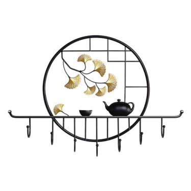 Imagem de KEG801302 Cabide para casaco e chapéu, suporte de parede, suporte de metal, ganchos resistentes, cabide de parede, para chapéu, toalha, roupões, roupas para banheiro, ganchos de entrada