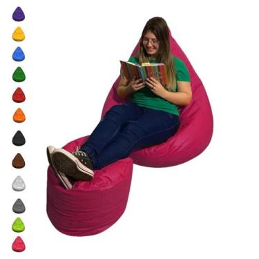 Imagem de Puff Pera Gigante C/ Apoio De Pés Enchimento Material Sintético - Merc