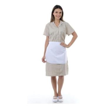 Imagem de Vestido Para Copeira Linda Estampa Com Avental Em Algodão - EBT, EXG, 