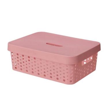 Imagem de Caixa Organizadora Com Tampa 11 Litros - Usual Utilidades, Rose