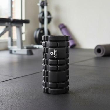 Imagem de Rolo Liberacao Miofascial Massagem Muscular Alivio Dor Preto - NoBrand