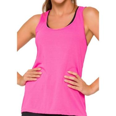 Imagem de Camiseta Feminina Esportiva Regata Dryfit Selene 20850, P, Pink fluor