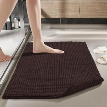 Imagem de Conjunto de tapetes antiderrapantes para banheiro | Conforto e estilo para sua casa(Marrom,1 Tapete)
