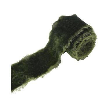 Imagem de Fita De Veludo De Seda Com Bordas Desfiadas De 4cm Para Convites De Ca