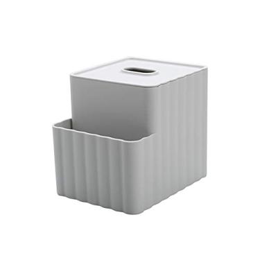 Imagem de CYYHGD Caixa de lenços elegante, suporte de papel, organizador de mesa elegante multifuncional para mesas de cabeceira, caixas de lenços