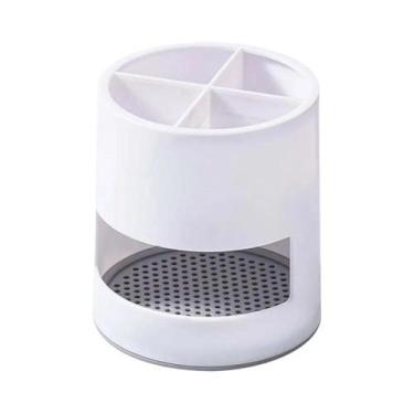 Imagem de Suporte De Escova De Dentes Elétrica De Plástico Com Furos De Drenagem