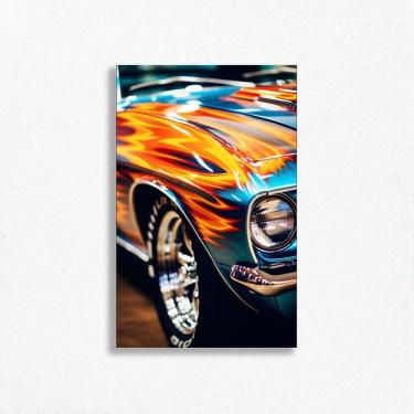 Imagem de Quadro Decorativo Carro Opala Colorido Corrida Rodas Sala