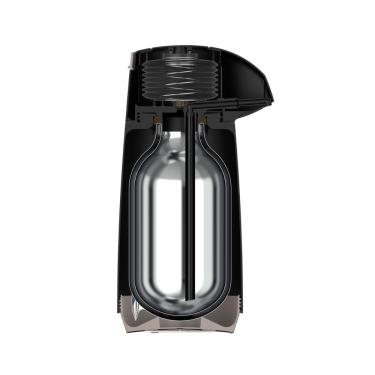 Imagem de Garrafa Térmica Tramontina Exata em Plástico Preto com Ampola de Vidro 1 L