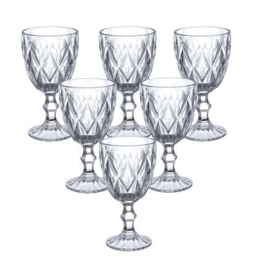 Imagem de Taça para vinho ou água jogo com 6 taças de vidro 320 ml