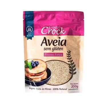 Imagem de Aveia Flocos Finos 200g Sem Glúten Leve Croc - Cereal Crock