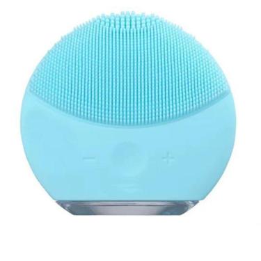 Imagem de Esponja Elétrica Massagem Limpeza Facial Recarregável Azul