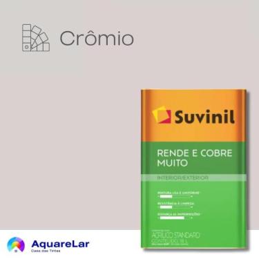 Imagem de Rende & Cobre Muito Suvinil Fosco 16L, CRÔMIO