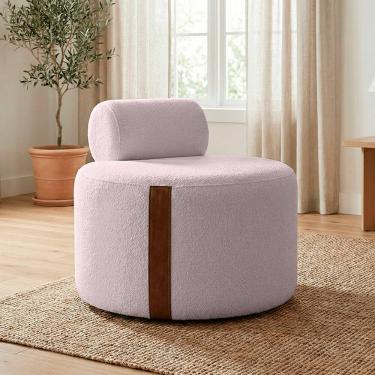 Imagem de Poltrona Decorativa Orgânica Erica Luxo Sala Bouclê Moderna