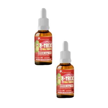 Imagem de 2x B- Trix Vitamina B12 Kids Gotas 30ml Flora Nativa Morango Sabor:Mor