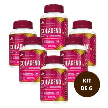 Imagem de Kit 6 colageno verisol + acido hialuronico 750mg 120 caps - Flora Nati