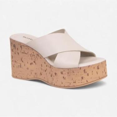 Imagem de Tamanco Plataforma Bottero Em Couro Off White-Feminino