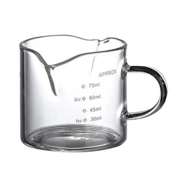 Imagem de Copo Medidor De Vidro Para Espresso 70/75ml Resistente Ao Calor Com Al