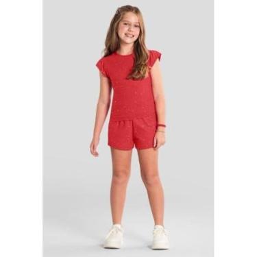 Imagem de Blusa infantil menina em cotton com brilho Brandili-Feminino