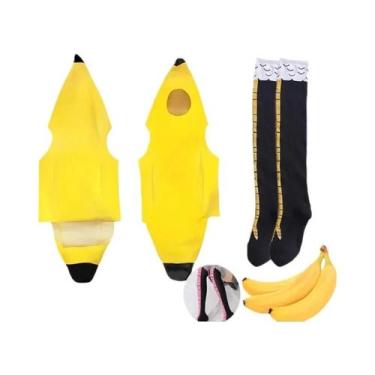 Imagem de Fantasia De Banana Para Crianças E Adultos, Fantasia De Fruta Para Hal