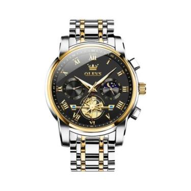 Imagem de Relógio De Quartzo Luxuoso Masculino Em Aço Inoxidável À Prova d'Água 